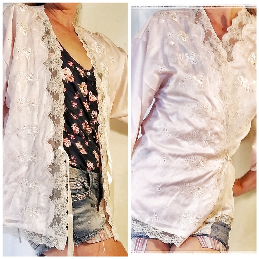 Vintage Miss Dior for I. Imagnin Lace Crop Kimono